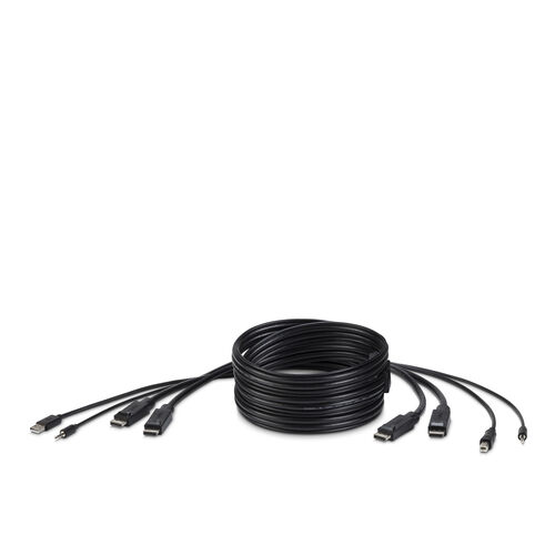 TAA DUAL DP/USB/AUD SKVM CBL, DP M/M; USB A/B